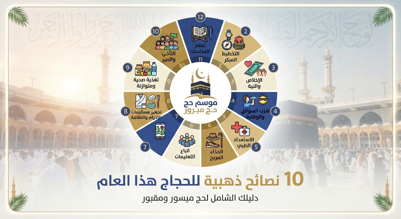 10 نصائح ذهبية للحجاج هذا العام